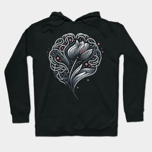 Symbolic Parkinson's Awareness Brain & Tulip Design Hoodie